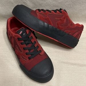 John Fluevog Super Provog  Agave Lace-Up Shoes with Mesh Burgundy Size M/9 W/11